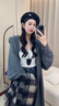 CTOX灰色連帽長款毛衣女秋冬季2024新款寬松慵懶風(fēng)感針織開衫外套 【灰色】 M 95-105斤 曬單實拍圖