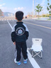 三葉豆（SANYEDOU）男童秋季套裝2025新款兒童運動(dòng)套裝中大童男孩春秋帥氣衣服兩件套 黑色 150 曬單實(shí)拍圖