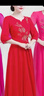 中老年合唱服服裝大合唱演出服女長裙新款成人禮服長褲歌唱表演服 紅色【新款大合唱演出服】 4XL 曬單實拍圖