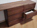 一木 全實(shí)木斗柜 六斗柜 北美黑胡桃木 梳妝臺一體柜 儲物柜 收納柜 六斗柜 曬單實(shí)拍圖