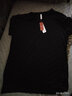 金三塔真絲T恤男100%桑蠶絲絲滑親膚短袖純色休閑上衣t恤 黑色7100 L 曬單實(shí)拍圖