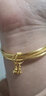 中國黃金（CHINA GOLD）黃金手鐲女三生三世金鐲子實心足金婚慶三金五金 情定三生丨福祿（約30.9g） 60圈口 曬單實拍圖