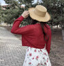 自巧小個(gè)子紅色碎花吊帶連衣裙女2024春夏新款針織開(kāi)衫中長(cháng)裙套裝 玫瑰印花吊帶裙 L (5碼) 曬單實(shí)拍圖
