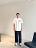 MR-90官方潮牌短袖T恤男女款套裝美式休閑寬松純棉短褲情侶夏季兩件套 杏色短袖+卡其短褲（NE03） XL（建議150-170斤） 曬單實拍圖