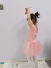 彬單兒童舞蹈服女童短袖芭蕾舞練功服連體裙粉色公主紗裙WF01 粉110 曬單實(shí)拍圖