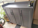霧嫣室外鋁合金鞋柜防潮防曬陽(yáng)臺花園組合柜戶(hù)外庭院收納柜儲物柜 咖啡色長(cháng)80深33高100cm 組裝 曬單實(shí)拍圖