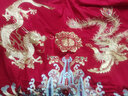 恒源祥結(jié)婚四件套大紅婚慶100%長絨棉被套床單中式龍鳳刺繡高檔婚慶床品 情比金堅 【40S全棉長絨棉】 1.8米床 床單款 （被套220*240cm） 曬單實拍圖