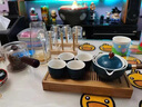 豐匠 辦公便攜茶具茶盤套裝 日式干泡茶壺茶杯 陶瓷功夫茶具托盤 白瓷青花自動茶具 曬單實(shí)拍圖