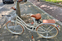 飛鴿（FLYING PIGEON）飛鴿兒童自行車(chē)淑女芭蕾車(chē)20/22/24寸大中小學(xué)生車(chē)城市通勤單車(chē) 梔夢(mèng)-單速-輻條輪 奶油白 24寸 適合160-180cm 曬單實(shí)拍圖