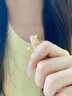恩久黃金耳釘女足金S形耳環(huán)養(yǎng)耳珠星星耳飾品圓珠養(yǎng)耳洞免摘生日禮物 【單只】足金耳釘(約0.74g) 曬單實拍圖