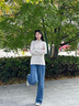 KOLON SPORT/可隆抓絨長(zhǎng)袖 女子戶外運(yùn)動(dòng)徒步通勤保暖透氣內(nèi)搭半拉鏈T恤 LKZT4WN128-灰褐GR M 165/88A 曬單實(shí)拍圖