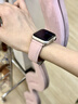 適用AppleWatchS10手表表帶荔枝紋磁吸扣蘋果iwatch987SE真皮表帶 酒紅 適用：40/41/42MM表盤 曬單實拍圖