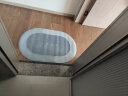 大江科技绒浴室地垫防滑吸水60x90cm 贝加尔蓝 实拍图