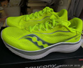 Saucony索康尼菁華15跑鞋女輕量緩震透氣運動訓練運動跑步鞋子Kinvara 15 熒光綠蘭220 39 曬單實拍圖