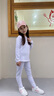 羞莎兒童打底衫加絨加厚保暖內衣套裝女童秋冬舞蹈服緊身打底T恤上衣 套裝-白色 130 推薦身高120-130cm 曬單實(shí)拍圖