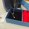 紅妝諾藍色水滴S925銀一滴淚藍寶石項鏈可調節清新甜美鎖骨鏈送女友禮物 B3X606藍眼淚項鏈 曬單實(shí)拍圖