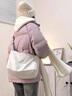 妃莉杋學(xué)院風(fēng)羽絨棉服女2025冬季新款寬松百搭加厚立領(lǐng)面包服棉衣外套女 粉紅色 M 曬單實(shí)拍圖