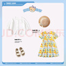 精典泰迪兒童連衣裙女童公主裙中大童裝夏季薄款裙子夏裝衣服兒童節(jié)禮物 水墨花園滿印熊兔 130 曬單實(shí)拍圖