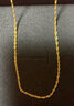 賽菲爾黃金項鏈絞絲鏈足金999.9百搭素鏈鎖骨鏈 約43cm 約3.75克 曬單實(shí)拍圖
