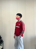 茵寶（Umbro）紅鉆經(jīng)典系列運動(dòng)POLO衫復古球衣翻領(lǐng)長(cháng)袖衛衣套頭t恤衫 櫻桃紅 M 曬單實(shí)拍圖