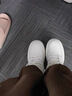 狄德拉真皮內(nèi)增高小白鞋女秋冬加絨厚底輕便高幫鞋小碼松糕板鞋休閑棉鞋 白色冬季加絨 【牛皮】 36 (230mm) 曬單實(shí)拍圖