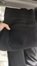 伊莎朵褲子女小腳褲女胖mm大碼緊身褲秋冬款打底褲外穿九分加絨鉛筆褲女 黑色加絨加厚長(cháng)褲 L (100-115斤) 曬單實(shí)拍圖