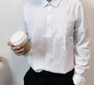 長袖襯衫男純色職場商務休閑職業(yè)正裝男士婚禮伴郎襯衣簡約上衣服 黑色加絨 XL 曬單實拍圖