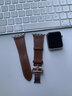 柯比特（kebitt）適用蘋果手表s10表帶真皮男士applewatch愛馬/仕女士表帶ultra2表帶iwatch9牛皮s8s7秋冬高級表帶 棕色-折疊扣款【手工高定款】 42/44/45mm 【通 曬單實拍圖