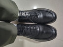 強(qiáng)人3515男鞋新款運(yùn)動(dòng)皮鞋牛皮軟底百搭跑步休閑鞋黑色通勤皮鞋 黑色 44 曬單實(shí)拍圖