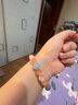 嘉達寶亞 JABAOA七彩鹽源瑪瑙手鏈女高品質(zhì)海藍寶手串美氣韻煥發(fā)柔雅綻放 珠徑約8- 12MM 曬單實(shí)拍圖