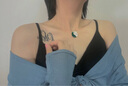 翡拉拉（fellala）小眾個(gè)性氣質(zhì)綠光時(shí)尚項(xiàng)鏈女輕奢琺瑯復(fù)古鎖骨鏈潮禮物送女友 商場(chǎng)同款 曬單實(shí)拍圖