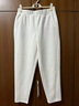 歐莎（OSA）九分休閑褲女夏季薄款小個(gè)子松緊腰顯瘦錐形運動(dòng)褲 白色 XL 曬單實(shí)拍圖