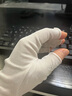 嬈蝶真絲半指防曬手套男女開(kāi)車(chē)騎行可觸屏防滑桑蠶絲面料薄款護膚手套 米色 均碼 曬單實(shí)拍圖