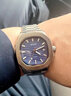 金悅達鸚鵡螺手表男士機械表全自動(dòng)防水夜光方塊表商務(wù)潮流瑞士百搭腕表 鋼帶藍面 曬單實(shí)拍圖