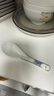 瑞玖（RUIJIU）4個(gè)骨瓷小湯勺家用金邊喝湯勺子吃飯喝粥勺調羹勺瓷勺短柄圓勺子 藍顏知己骨瓷小勺 10個(gè) 曬單實(shí)拍圖