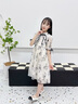 G.DUCKKIDS女童連衣裙2024新款夏裝兒童洋氣公主裙女大童國風(fēng)旗袍小女孩裙子 KK2401水墨畫旗袍雪紡連衣裙【杏 160cm(160cm) 曬單實拍圖