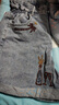 紫涵（ZIHAN）紫涵刺繡復(fù)古牛仔短褲女夏季新款高腰寬松顯瘦闊腿卷邊五分褲 淺牛仔藍 M 曬單實拍圖
