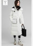 鸭鸭（YAYA）中长款羽绒服女冬季新款时尚洋气派克服高端防寒服运动外套ZL 白色 S 实拍图