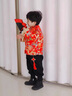寧悠寶寶過年衣服冬裝喜慶新年唐裝男女加厚兒童拜年服寶寶男童新年裝 刺繡金龍上衣 110 曬單實拍圖
