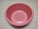 茶花臉盆加深家用大號洗衣盆塑料盆子宿舍用學(xué)生洗臉盆嬰兒洗腳盆子 桃粉 39cm 曬單實(shí)拍圖