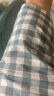 南极人男士睡裤男夏季棉阿罗裤格子五分大裤衩可外穿家居裤浅蓝3XL 实拍图