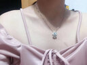 相思樹(shù)月光石效應長(cháng)命鎖項鏈女韓版簡(jiǎn)約鈴鐺鎖設計感ins氣質(zhì)鎖骨鏈 曬單實(shí)拍圖