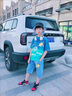 G.DUCKKIDS童裝男童夏裝套裝24新款薄款透氣兒童衣服男大童夏裝漸變T恤短褲 藍色皮卡丘 140尺碼9~10歲【130-140cm】 曬單實(shí)拍圖