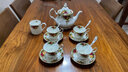 ROYAL ALBERT英國阿爾伯特老鎮玫瑰骨瓷杯咖啡杯歐式奢華茶具套裝復古宮廷 茶匙壺杯碟十三件套 曬單實(shí)拍圖