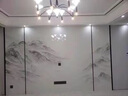 竹木纖維碳晶板電視背景墻客廳影視墻仿大理石山水集成墻板木飾面 破損補發(fā) 平米 曬單實拍圖