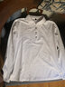 筱嵐 春秋polo領(lǐng)長(cháng)袖T恤女2025新款韓版修身顯瘦翻領(lǐng)polo衫設計感上衣 白色 L -100-110斤 曬單實(shí)拍圖