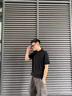 百鵲亭（BAIQUETING）冰絲純色襯衫男士夏季高級感白色痞帥高街七分袖襯衣休閑dk寬松 【兩件裝】黑色+白色 XL 建議115-130斤 曬單實拍圖