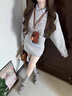 熒蒂（YINGDI）連衣裙韓系學院風灰色衛(wèi)衣套裝女秋季2025新款小個子早秋搭配一整 襯衫+衛(wèi)衣套裝【三件套】 45/55kg/M 曬單實拍圖