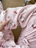 JIOESC睡衣女春秋季長(zhǎng)袖可愛(ài)卡通凱蒂貓少女學(xué)生大碼寬松家居服兩件套 粉色凱蒂貓 L【100-120斤】 曬單實(shí)拍圖