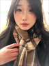 QUEENJOY 格子圍巾女秋冬新款百搭保暖圍脖披肩圍巾 韓版情侶圍巾冬天 咖色 200*50cm 曬單實拍圖